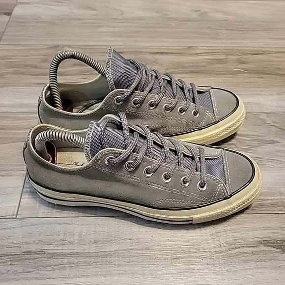 Converse All Star Canvas Sneakers  Size 5.5 Mens 7.5 Womens  Gray Suede #162376C - Picture 2 of 9